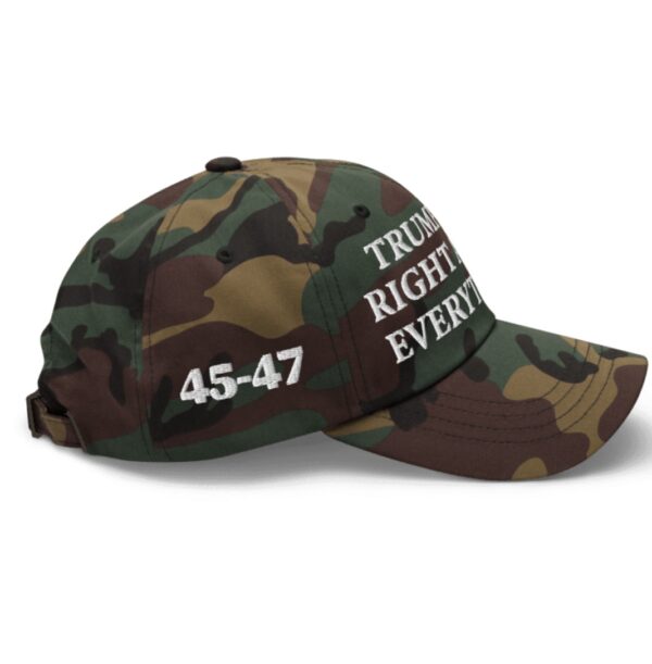 Trump Was Right About Everything Camo Hat