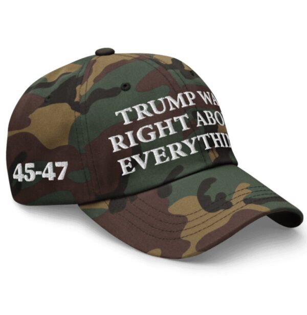 Trump Was Right About Everything Camo Hat