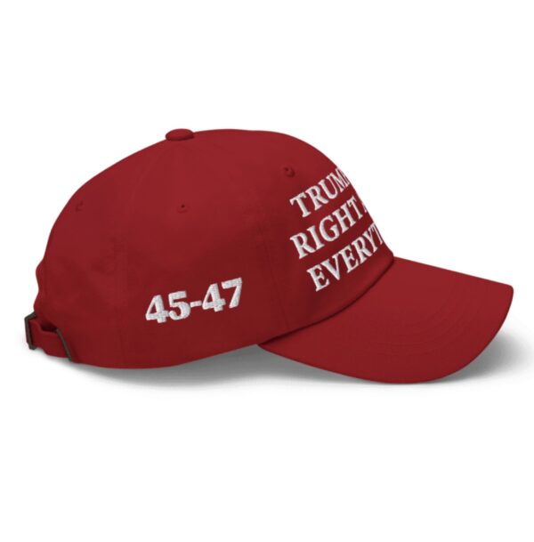 Trump Was Right About Everything Dad Hat