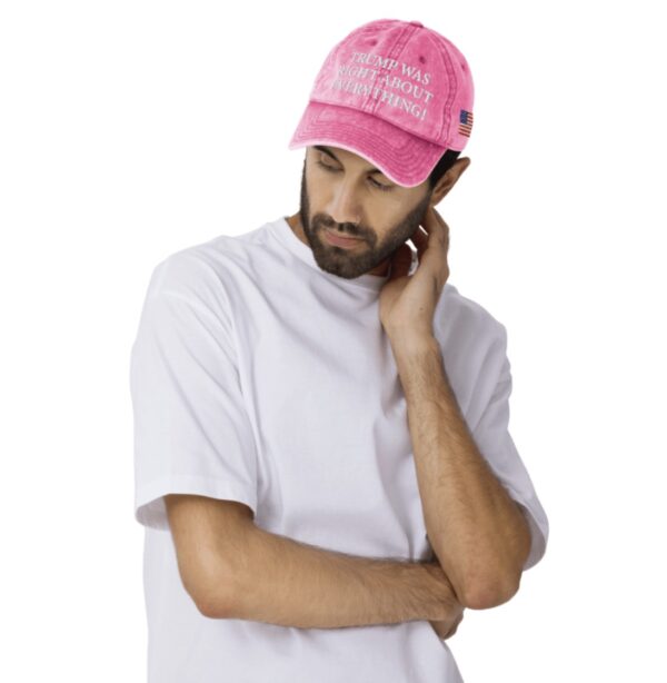 Trump Was Right About Everything Pink Vintage Cap