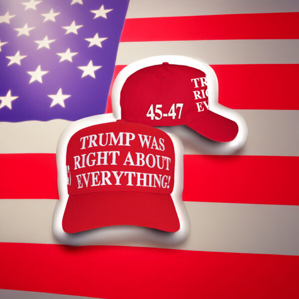 Trump shows off 'Trump was right about everything' hats